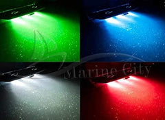 MARINE CITY Brass Drain Plug LED Light Screw Drain Plug Hole Fishing Under Water Marine Boat Yacht &Pool Lights