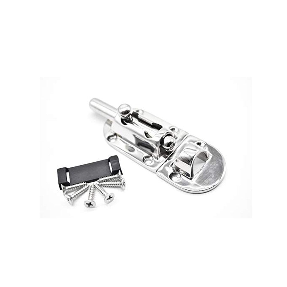 Marine City Boat Stainless Steel 316 Heavy Duty Barrel Bolt Door Latches/Lock 6 Point Fixing (Size: 3-1/2 inches × 1-1/2 inches) (Small)