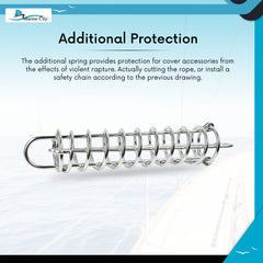 Marine City Boat Anchor Dock Line Stainless-Steel Mooring Spring 14-3/4 Inches