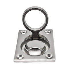 Marine City 316 Stainless-Steel Boat Locker Lift Pull Ring Handle- 4 Point Fixing (Size 1.75 × 2.5 Inches)