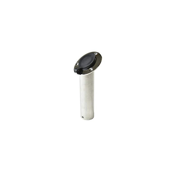 Marine City Flush Mount Rod Holder & PVC Liner with Cap -30 Degree