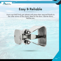 Marine City Stainless-Steel Door Stopper Catch and Holder for Boat, RV (Height: 1-5/8”) (M)