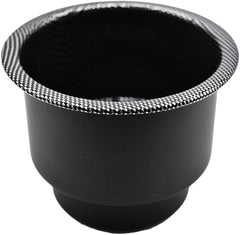 Marine City  Black Carbon Fiber Print Stainless-Steel Drink Holder with Center Hole