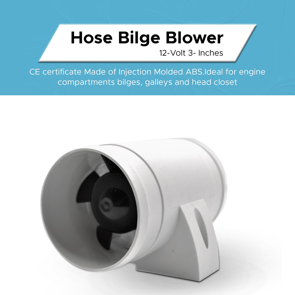 6 Inline Duct Fan Shop Generic 3" InLine Marine Bilge Air Blower 12V 145 CFM Quiet Boat Online | Ghana Bathroom Fan Motor