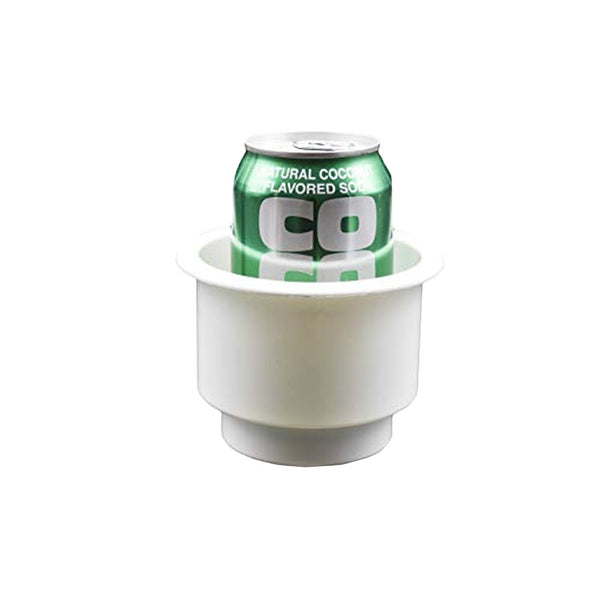 Marine City White Plastic Cup Drink Holder with Center-Drain Hole